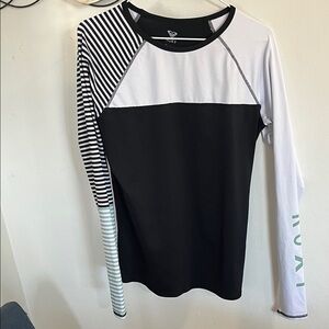Roxy Monochrome Striped Long Sleeve Top